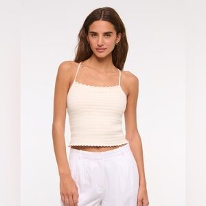 NWT A&F Crochet-Style Tie-Back Tank